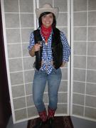 Cowgirl Bleue